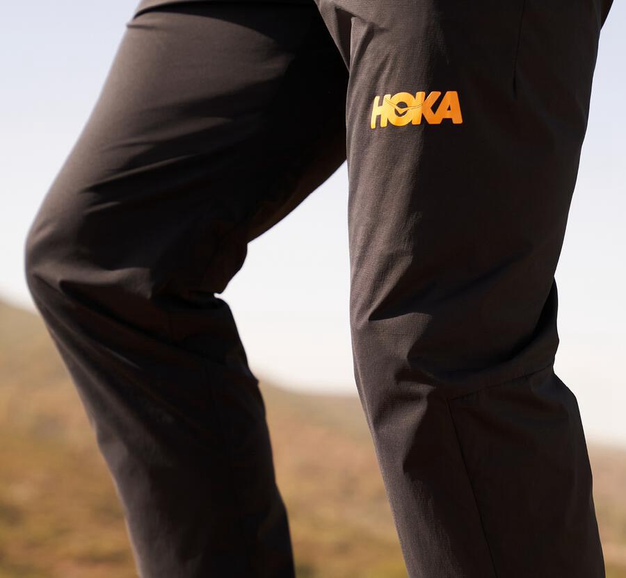 Hoka One One Mens Pants - Wind - Black - MUZI28930